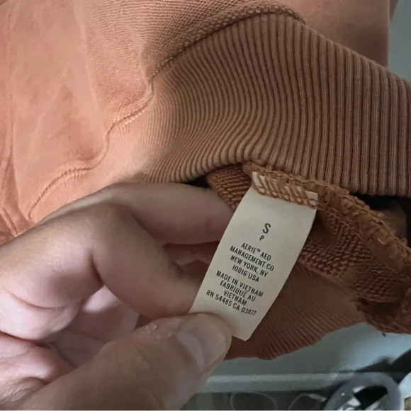 Aerie Cropped Pullover Hoodie Burnt Orange Size Small - Picture 4 of 7
